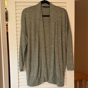 Abercrombie & Fitch Soft Knit Open Front Cardigan – Gray Sage – Size Small